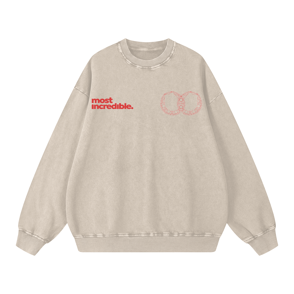 BAMBOO Double Up Snow Washed Sweatshirt