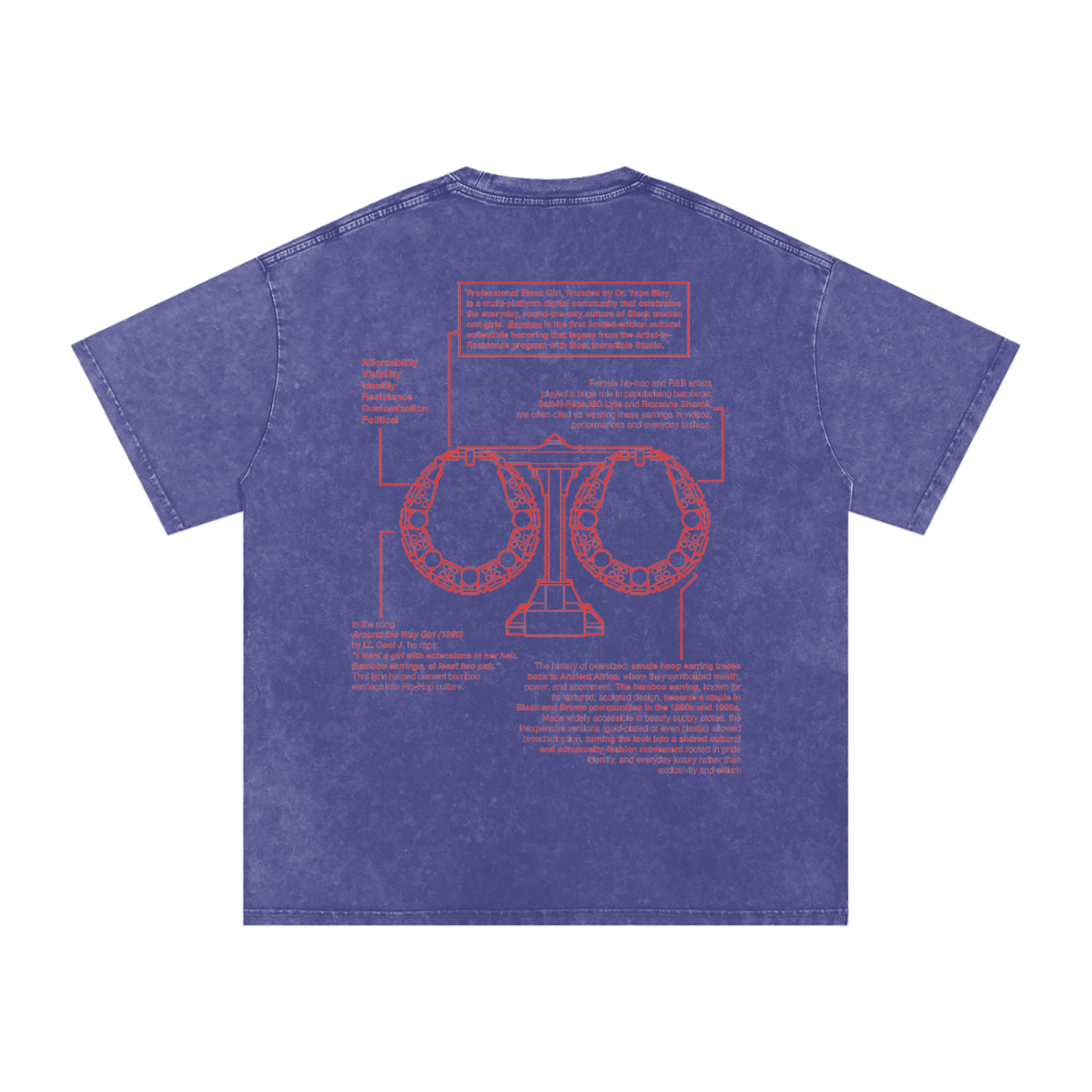 Bamboo Double Up Snow Washed Tee