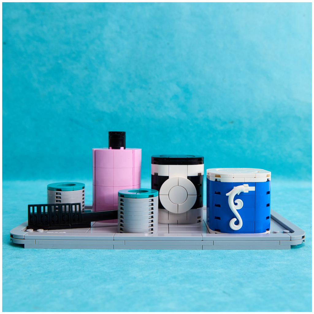 
The Beauty Supply LEGO® brick set by Dr. Yaba Blay for Most Incredible Studio — a 338-piece cultural composition honoring the Black beauty supply store