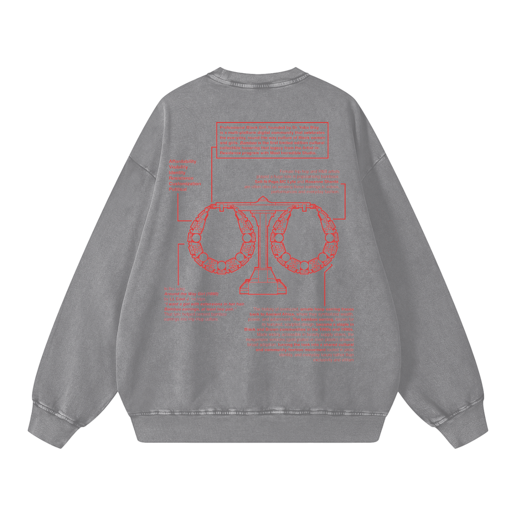 BAMBOO Double Up Snow Washed Sweatshirt