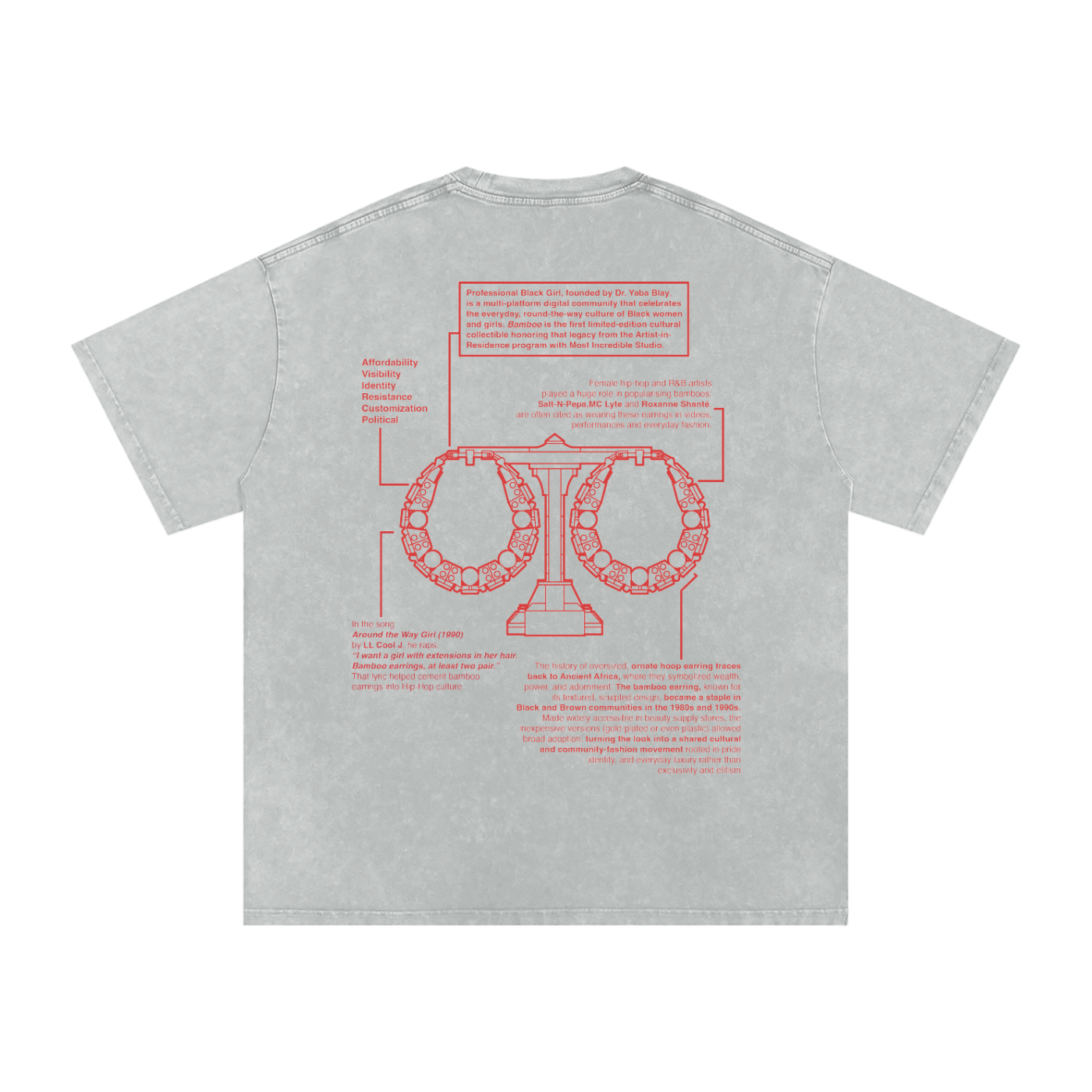 Bamboo Double Up Snow Washed Tee